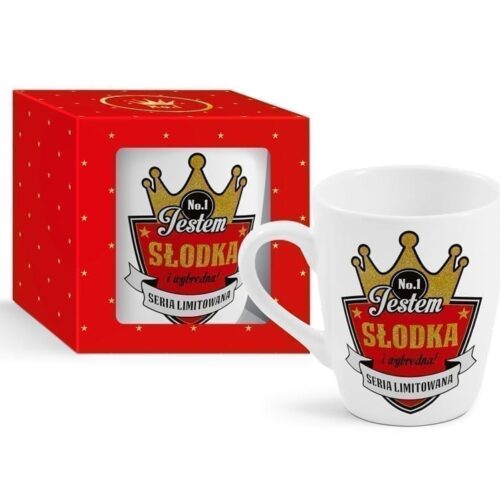 Kubek baryłka GOLD "Jestem słodka"