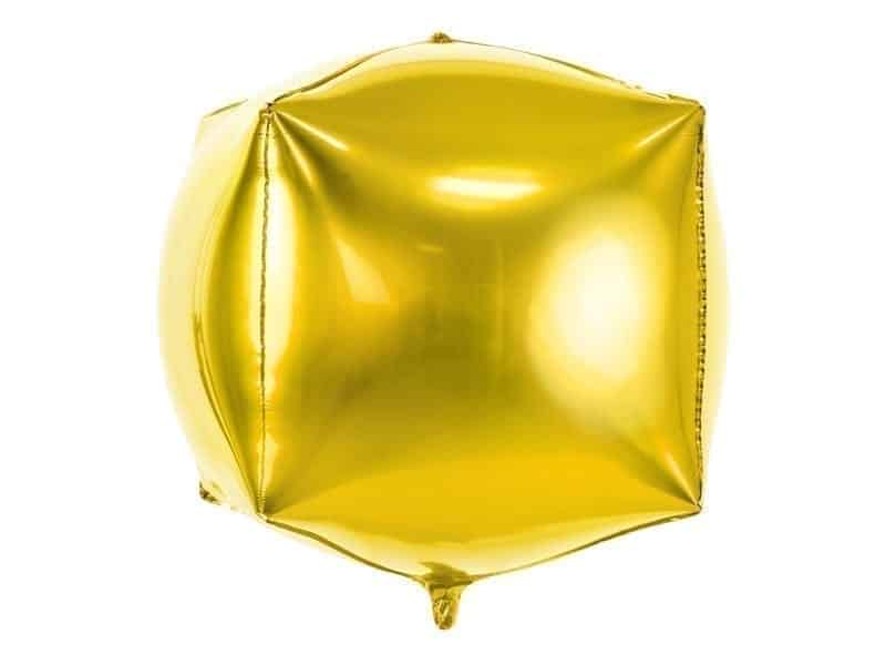 Balon foliowy – sześcian, złoty, 35x35x35 cm Balony bez helu Sprawdź naszą ofertę. Sklep imprezowy Szalony.pl. 2