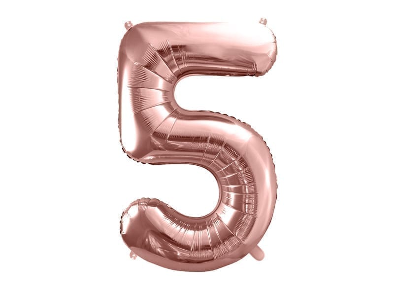 Balon z helem: cyfra 5, różowo-złota, 86 cm Balony na 50 urodziny Sprawdź naszą ofertę. Sklep imprezowy Szalony.pl. 4
