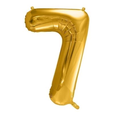 Balon z helem: cyfra 7, złota, 86 cm Balony na 70 urodziny Szalony.pl - Sklep imprezowy