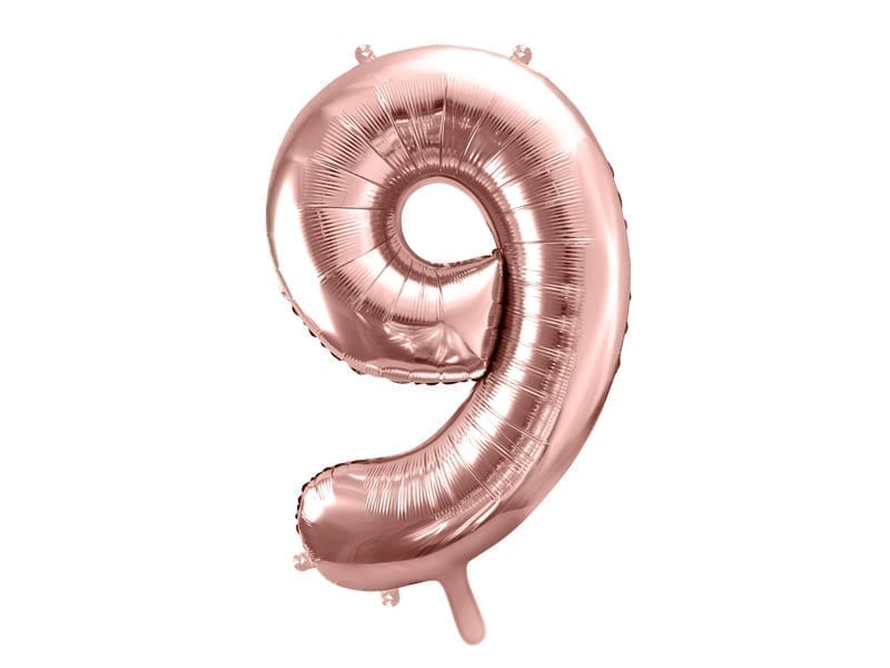 Balon bez helu: Cyfra 9 – 86cm, różowo-złota Balony bez helu Sprawdź naszą ofertę. Sklep imprezowy Szalony.pl. 4