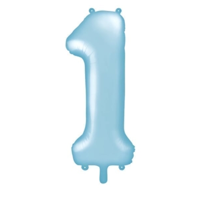 Balon z helem: cyfra 1, niebieska, 86 cm Balony na 18 urodziny Szalony.pl - Sklep imprezowy