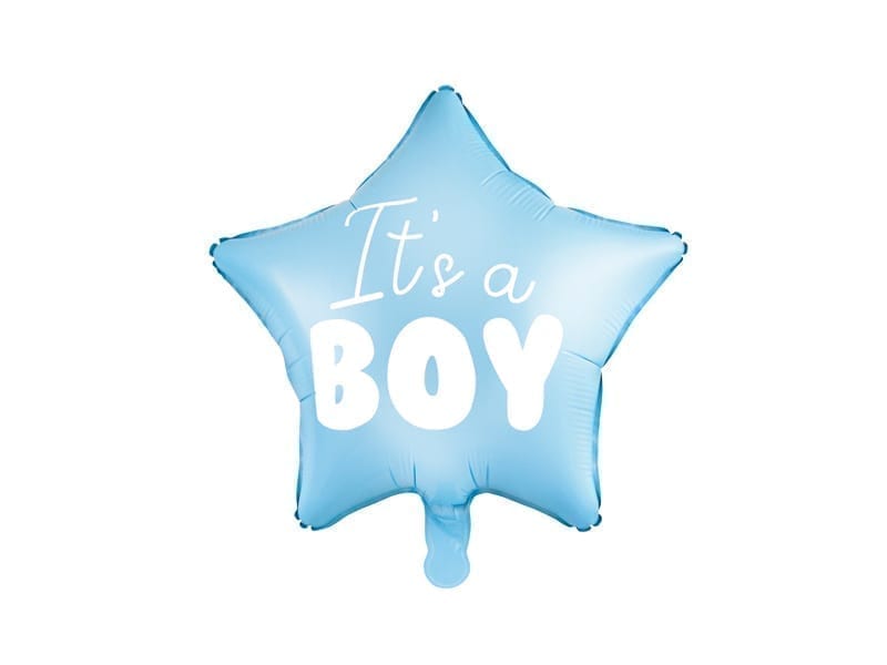 Balon z helem: Balon foliowy, It’s a boy, 18″ Balony na Narodziny Szalony.pl - Sklep imprezowy