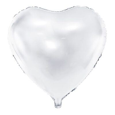 Balon bez helu: Serce, białe, 61 cm Balony bez helu Szalony.pl - Sklep imprezowy