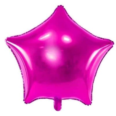 Balon bez helu: Gwiazdka, różowa ciemna, 19″ Balon Gwiazdka Szalony.pl - Sklep imprezowy