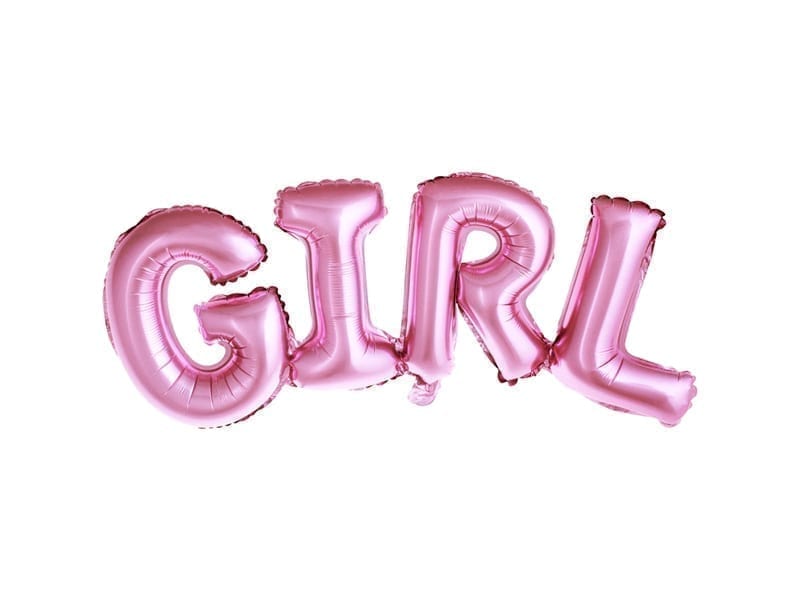 Balony litery “Girl” na powietrze, różowe, 74x33cm Balony bez helu Sprawdź naszą ofertę. Sklep imprezowy Szalony.pl. 2