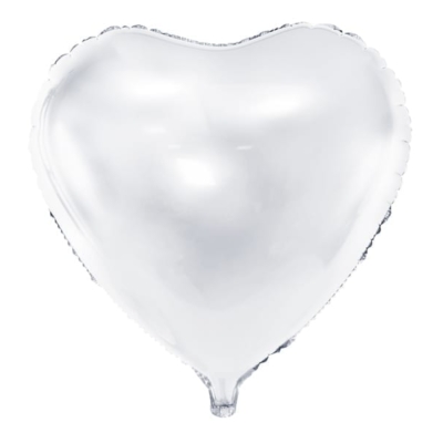 Balon bez helu: Serce, białe, 18″ Balon Serce Szalony.pl - Sklep imprezowy