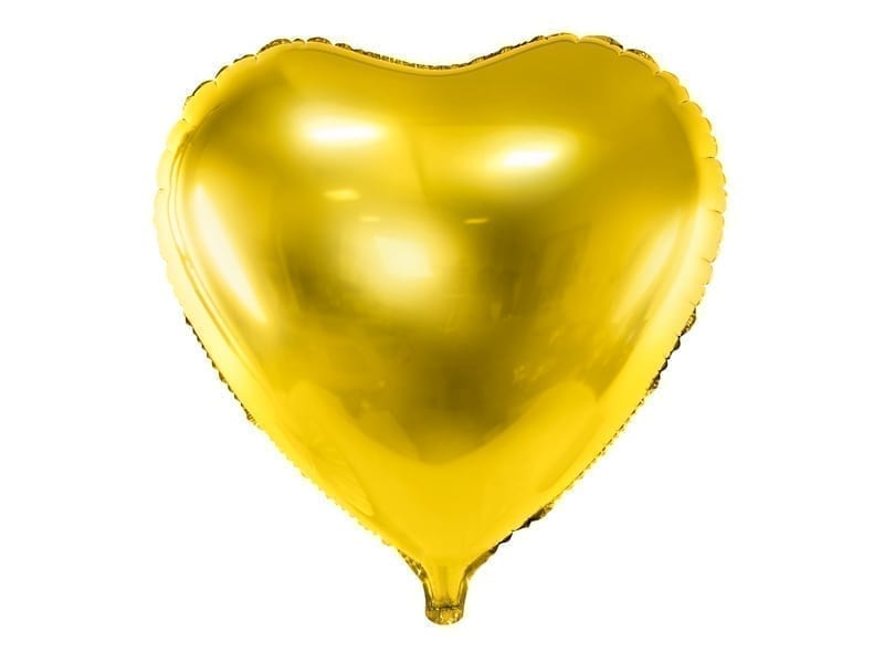 Balon z helem: Serce, złote, 18″ Balony z helem Szalony.pl - Sklep imprezowy