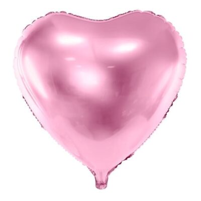 Balon z helem: Serce, różowe jasne, 18″ Balony na dzień Babci i Dziadka Szalony.pl - Sklep imprezowy