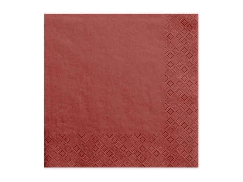 Serwetki – Czerwony, 33x33cm, 20szt. Dekoracje imprezowe Szalony.pl - Sklep imprezowy