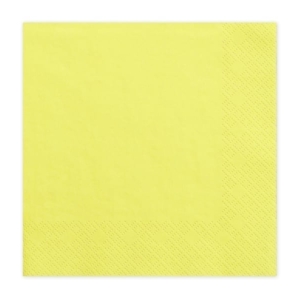 Serwetki – Żółte, 33x33cm, 20szt. Szalony.pl