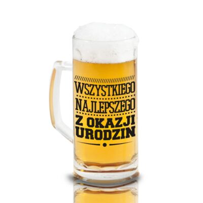 Kufel do piwa “Wszystkiego najlepszego”, 500 ml Kufle do piwa Szalony.pl - Sklep imprezowy