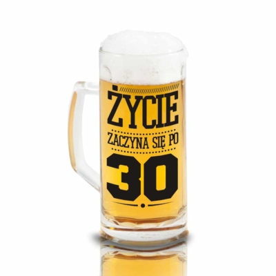Kufel do piwa “Życie zaczyna się po 30”, 500 ml Kufle do piwa Szalony.pl - Sklep imprezowy