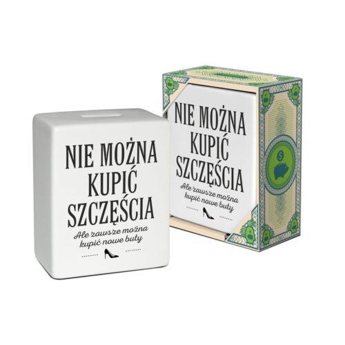 Skarbonka kostka "Zawsze można kupić nowe buty"