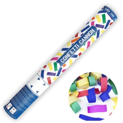 Tuba konfetti – papierowe, kolorowe paski, 40 cm Dekoracje imprezowe Szalony.pl - Sklep imprezowy