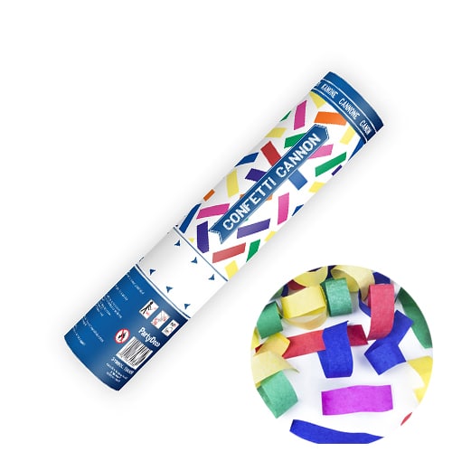 Tuba konfetti – papierowe, kolorowe paski, 20 cm Dekoracje imprezowe Szalony.pl - Sklep imprezowy 3