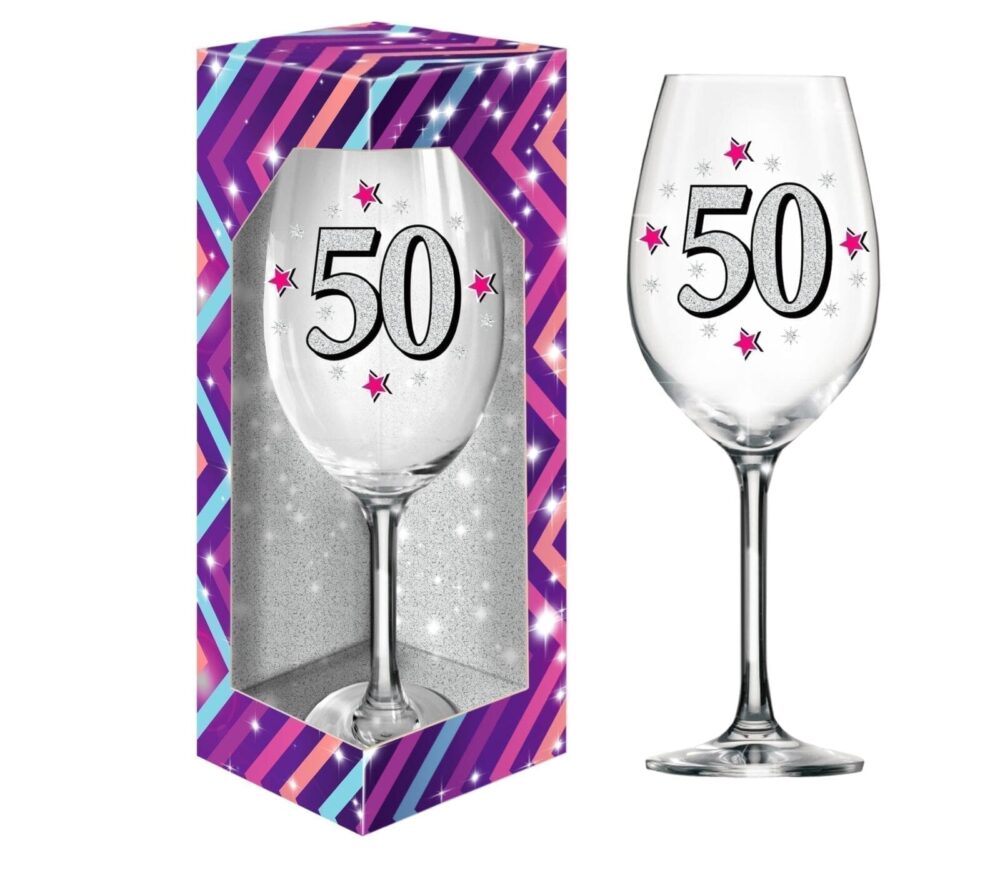 Kieliszek XXL "18 urodziny", brokat, 640 ml