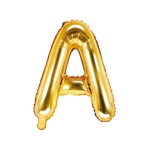 Balon foliowy, litera “A” na powietrze, złota, 35 cm Szalony.pl