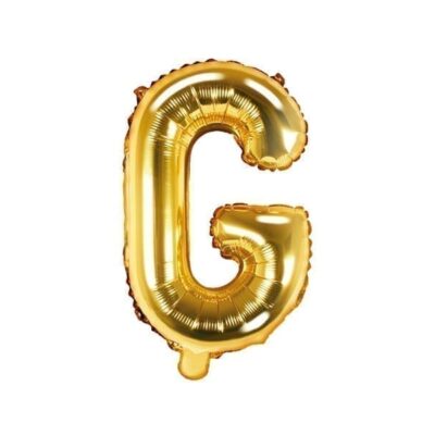 Balon foliowy, litera “G” na powietrze, złota, 35 cm Balony bez helu Szalony.pl - Sklep imprezowy