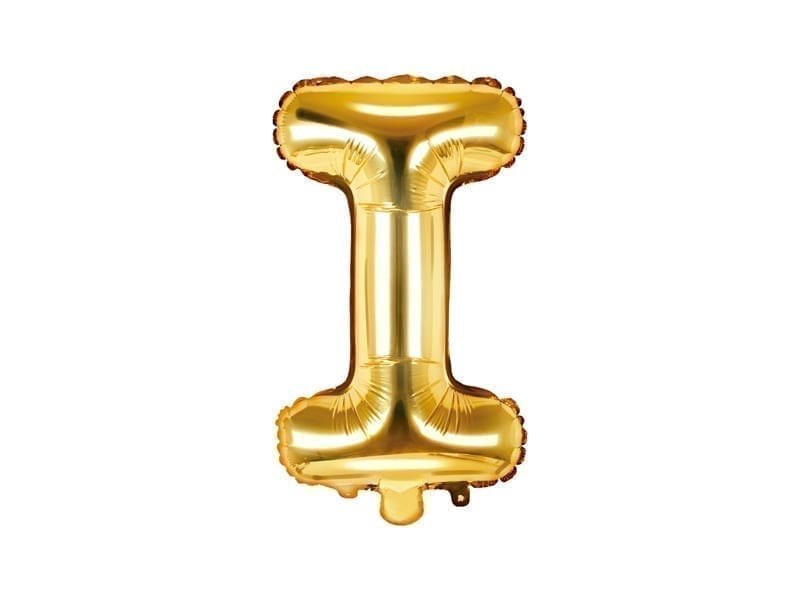 Balon foliowy, litera “I”, złota, 35 cm Balony bez helu Sprawdź naszą ofertę. Sklep imprezowy Szalony.pl. 4
