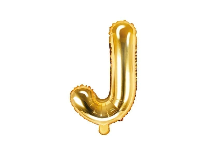 Balon foliowy litera “J” na powietrze, złota, 35cm Balony bez helu Sprawdź naszą ofertę. Sklep imprezowy Szalony.pl. 4