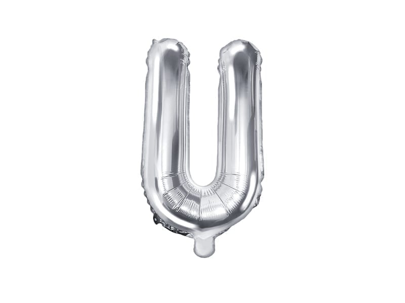 Balon foliowy litera “U” na powietrze, srebrna, 35cm Balony bez helu Sprawdź naszą ofertę. Sklep imprezowy Szalony.pl. 4