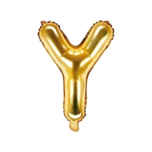 Balon foliowy, litera “Y” na powietrze, złota, 35 cm Szalony.pl