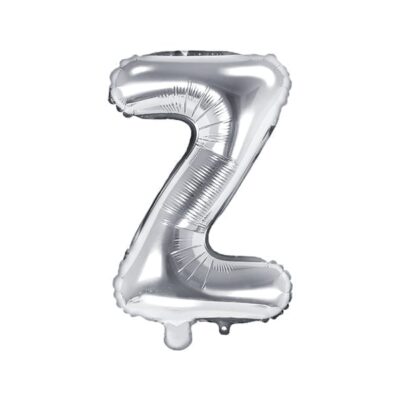 Balon foliowy litera “Z” na powietrze, srebrna, 35cm Balony bez helu Szalony.pl - Sklep imprezowy