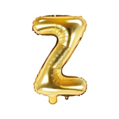 Balon foliowy, litera “Z” na powietrze, złota, 35 cm Balony bez helu Szalony.pl - Sklep imprezowy