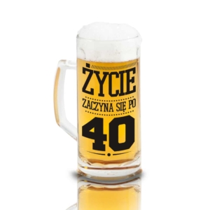 Kufel do piwa “Życie zaczyna się po 40”, 500 ml Szalony.pl