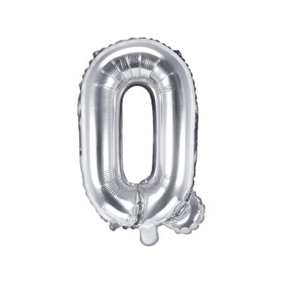 Balon foliowy litera “Q” na powietrze, srebrna, 35cm Dekoracje imprezowe Szalony.pl - Sklep imprezowy