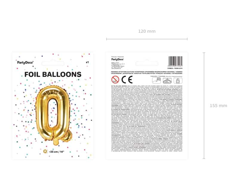 Balon foliowy, litera “Q” na powietrze, złota, 35 cm Balony bez helu Sprawdź naszą ofertę. Sklep imprezowy Szalony.pl. 6