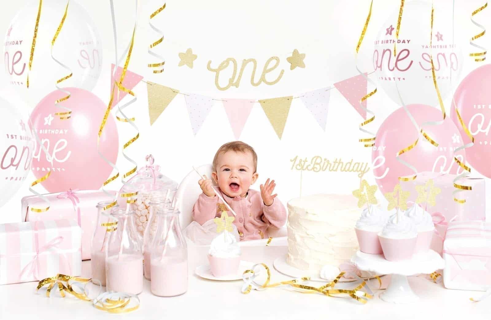 Zestaw dekoracyjny – 1 st birthday – Prezent na Roczek – Szalony.pl