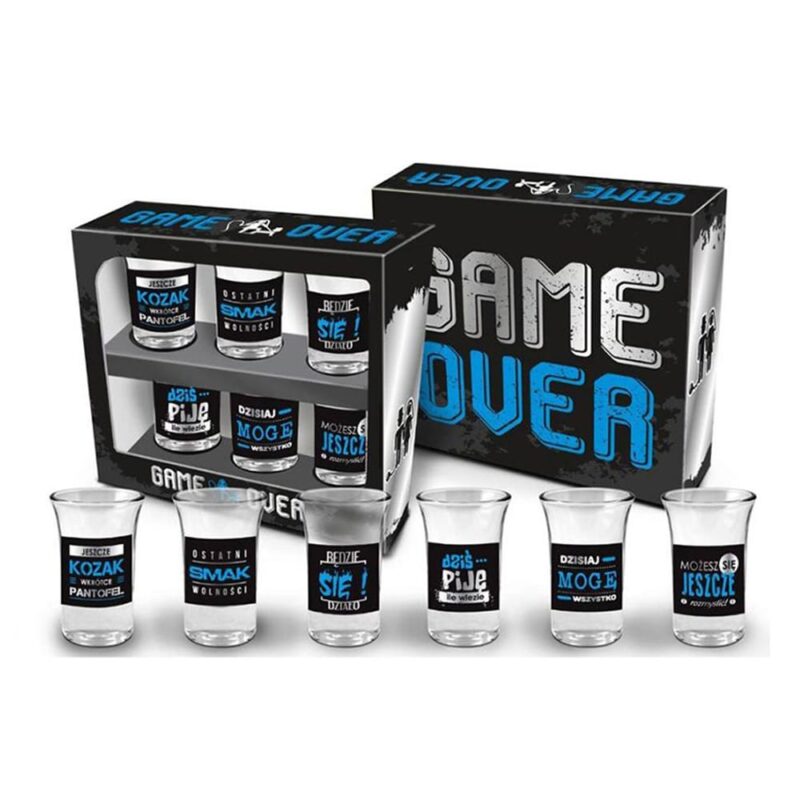 Kieliszki "Game Over", 6 szt, 35ml.