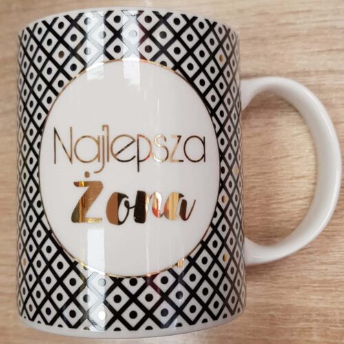 Kubek - Najlepsza Żona! Black and Gold