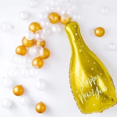 Balon z helem: Butelka szampana “Happy New Year” Pojedyncze balony z helem Szalony.pl - Sklep imprezowy 6