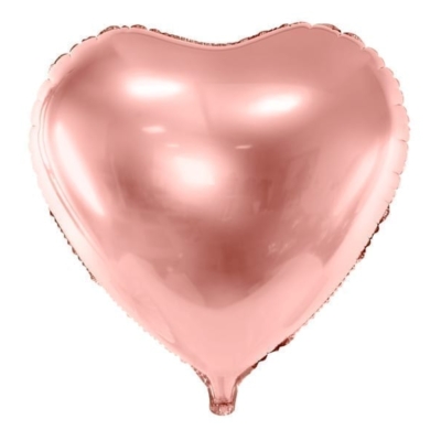 Balon bez helu: Serce, złoty-róż, 61 cm, Balony bez helu Szalony.pl - Sklep imprezowy
