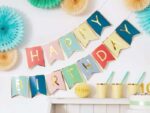 Baner "Happy Birthday", kolorowy, 15x175 cm. Szalony.pl - Sklep imprezowy.