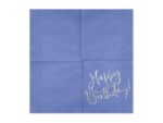 Serwetki, Happy birthday, granatowy, 33x33cm, 20szt.