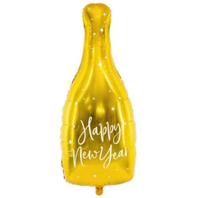 Balon bez helu: Butelka szampana “Happy New Year” Balony bez helu Szalony.pl - Sklep imprezowy