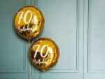 Balon bez helu: 70th Birthday, złoty, 18". Szalony.pl - Sklep imprezowy.