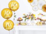 Balon bez helu: 70th Birthday, złoty, 18". Szalony.pl - Sklep imprezowy.