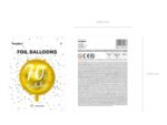 Balon bez helu: 70th Birthday, złoty, 18". Szalony.pl - Sklep imprezowy.
