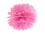 Pompon bibułowy, 35cm, ciemny róż