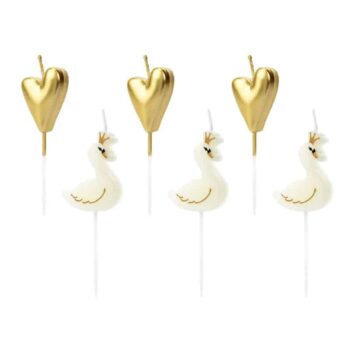 Świeczki urodzinowe – Lovely Swan, mix, 3,5-4cm – Dekoracje imprezowe – Szalony.pl
