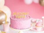 Świeczki - Happy birthday, złote, 2,5cm