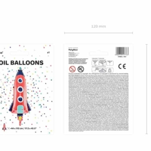 Balon bez helu: Rakieta, 44x115cm Balony bez helu Sprawdź naszą ofertę. Sklep imprezowy Szalony.pl. 7