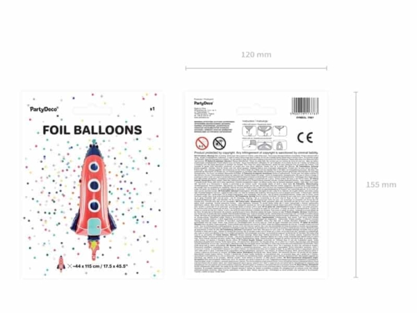 Balon bez helu: Rakieta, 44x115cm Balony bez helu Sprawdź naszą ofertę. Sklep imprezowy Szalony.pl. 4