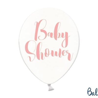 Balon bez helu: Baby Shower, Crystal Clear – dziewczynka, 30cm Balony bez helu Szalony.pl - Sklep imprezowy