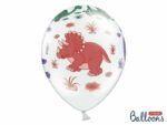 Balon bez helu: Dinozaury, Pastel Pure White, 30cm